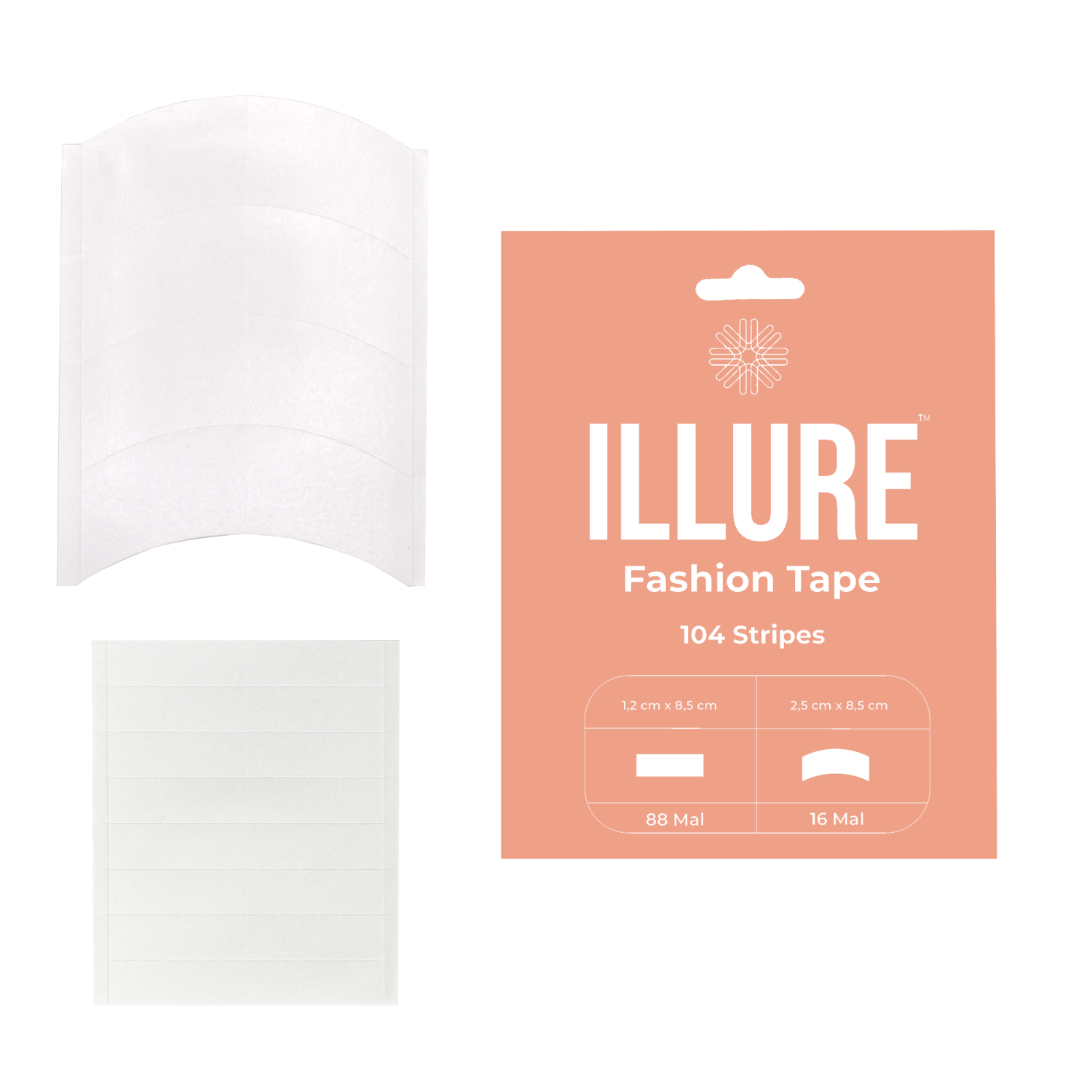 ILLURE® Fashion Tape 104 Stück Doppelseitiges Body Tape für Kleidung