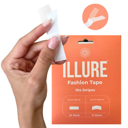 ILLURE® Fashion Tape 104 Stück Doppelseitiges Body Tape für Kleidung